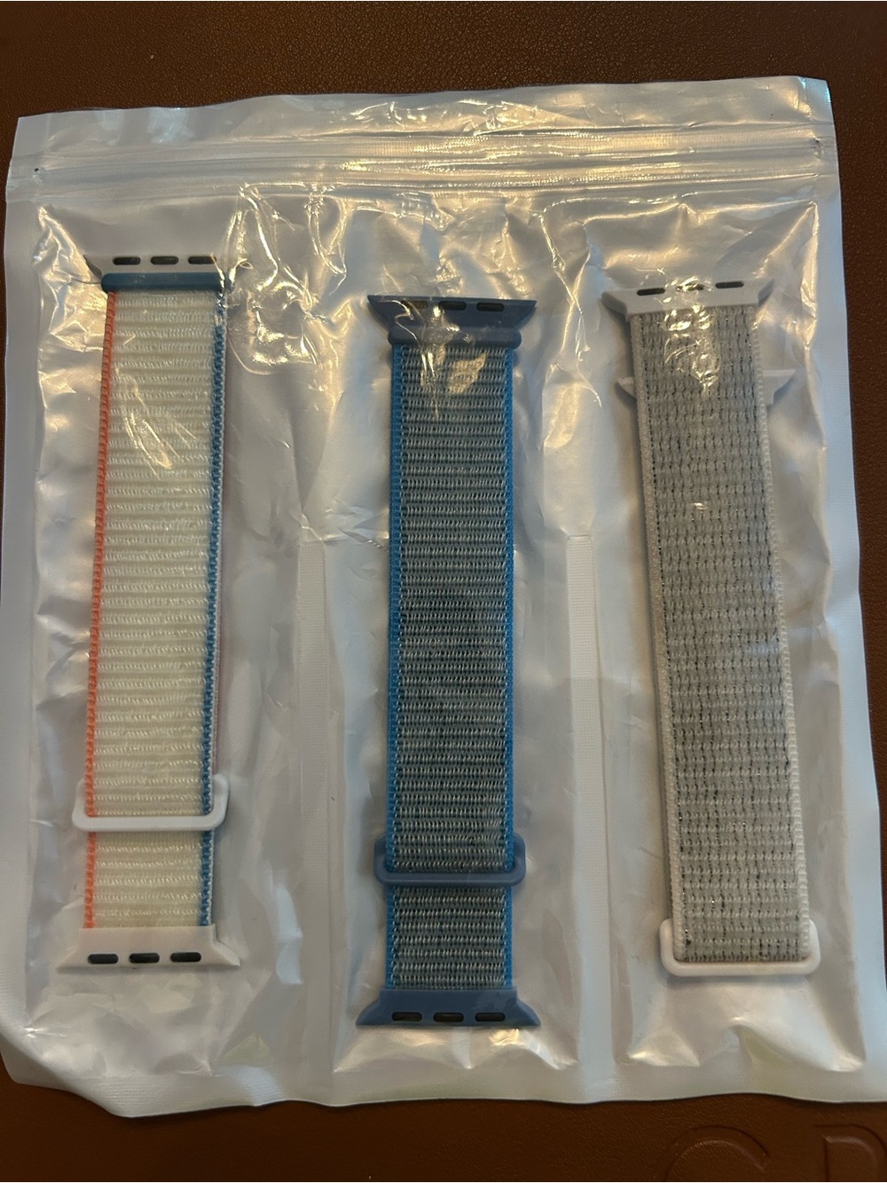 Nylon Loop Smartwatch Bands in Light Gray and Blue - Pack of 3